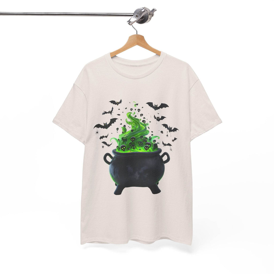 Halloween Cauldron T-Shirt with Spooky Design - Gutsy Garb