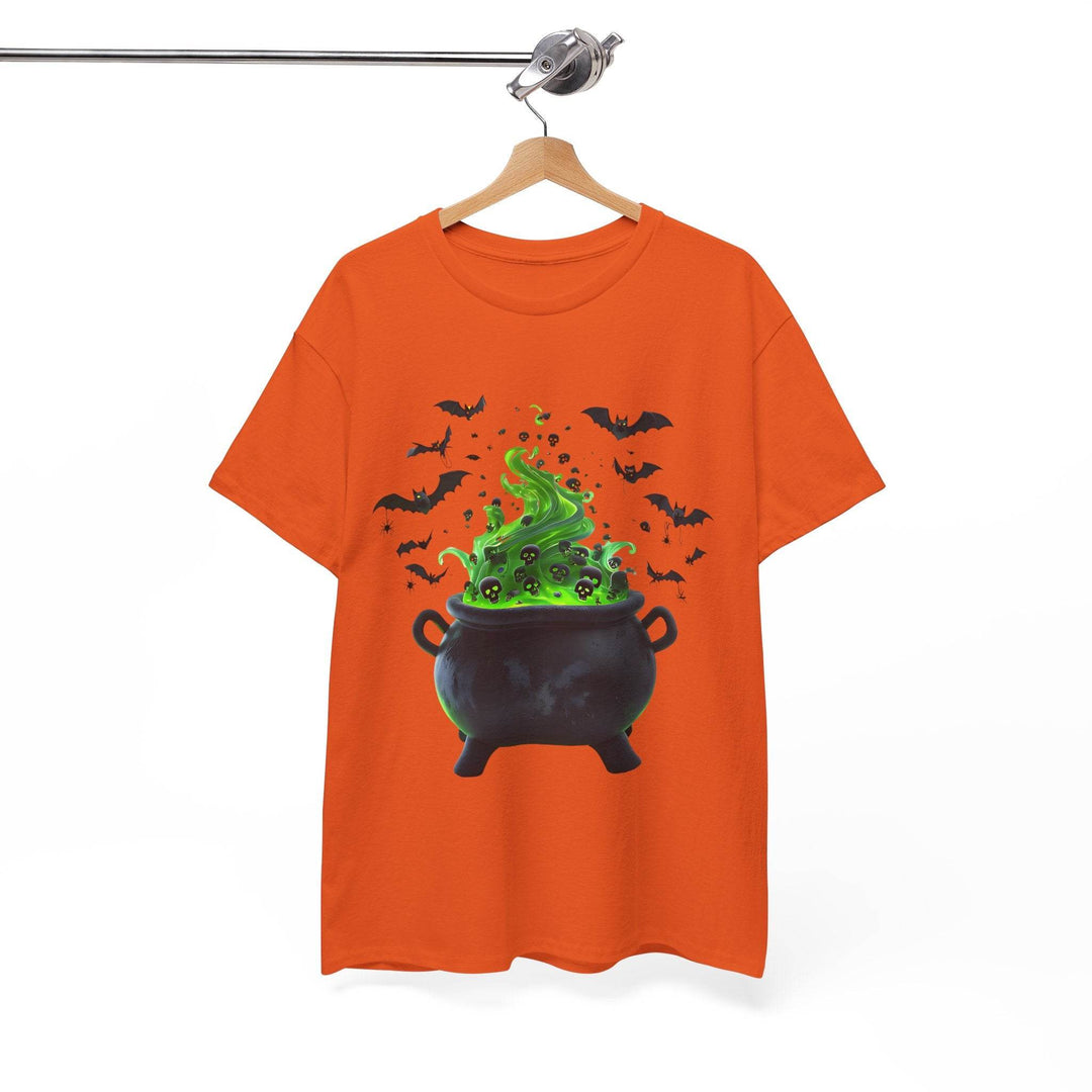 Halloween Cauldron T-Shirt with Spooky Design - Gutsy Garb