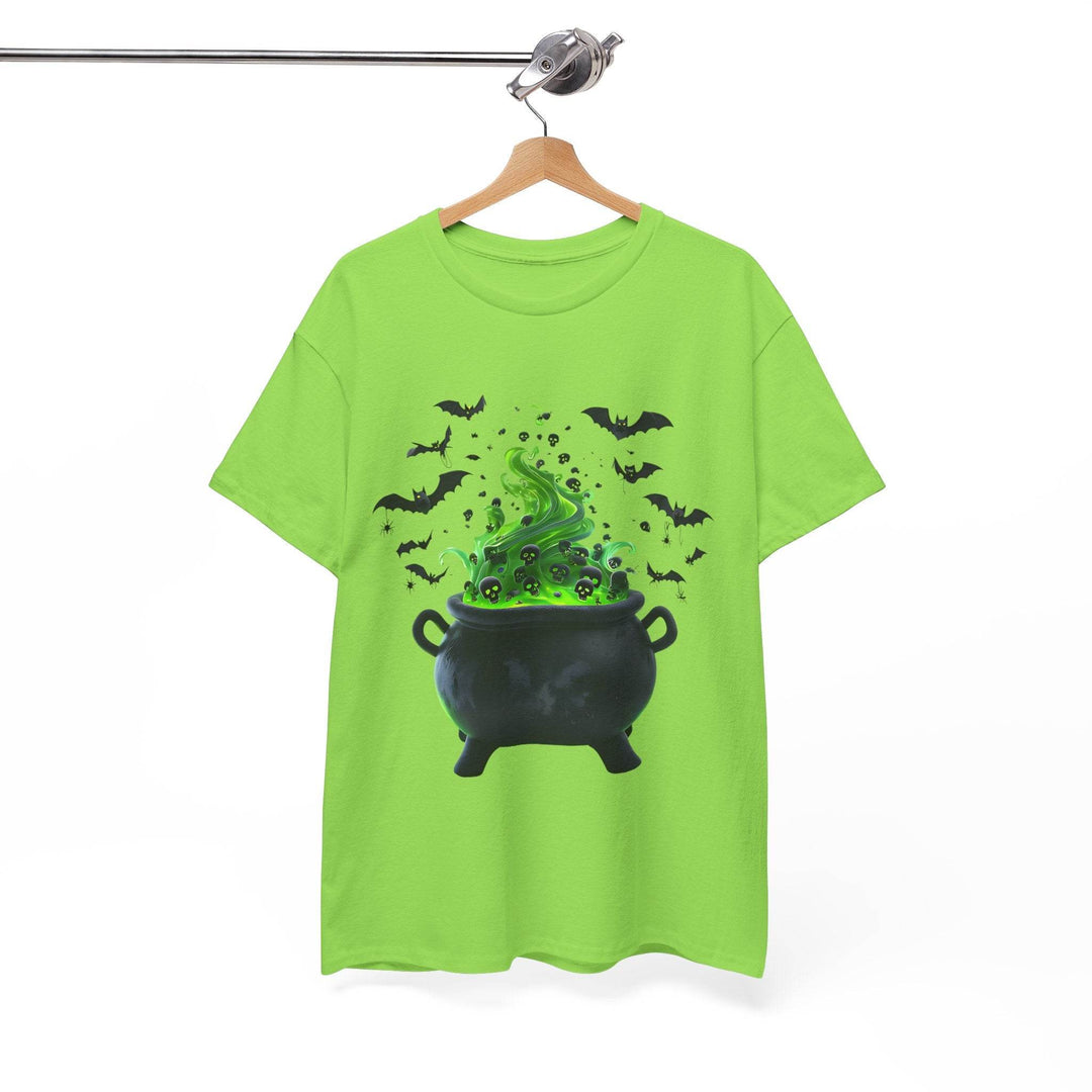 Halloween Cauldron T-Shirt with Spooky Design - Gutsy Garb