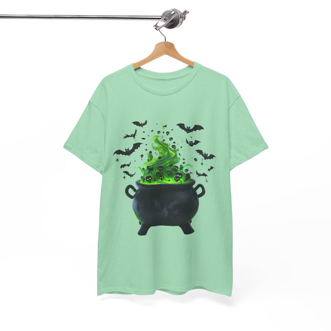 Halloween Cauldron T-Shirt with Spooky Design - Gutsy Garb