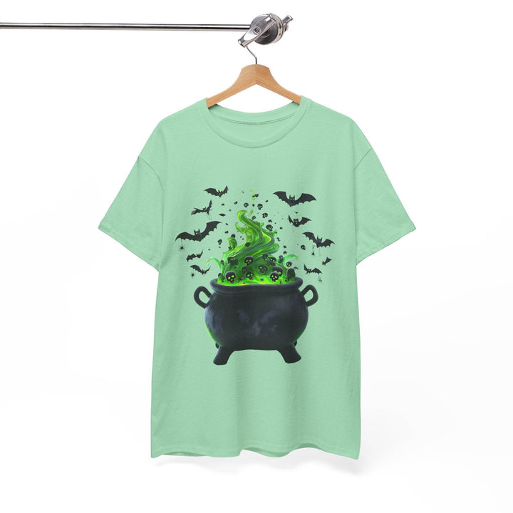 Halloween Cauldron T-Shirt with Spooky Design - Gutsy Garb