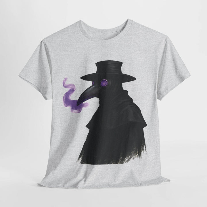 Plague Doctor T-Shirt with Bold Purple Design - Gutsy Garb