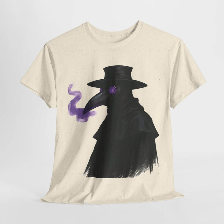 Plague Doctor T-Shirt with Bold Purple Design - Gutsy Garb