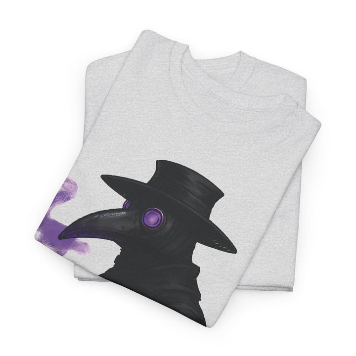 Plague Doctor T-Shirt with Bold Purple Design - Gutsy Garb