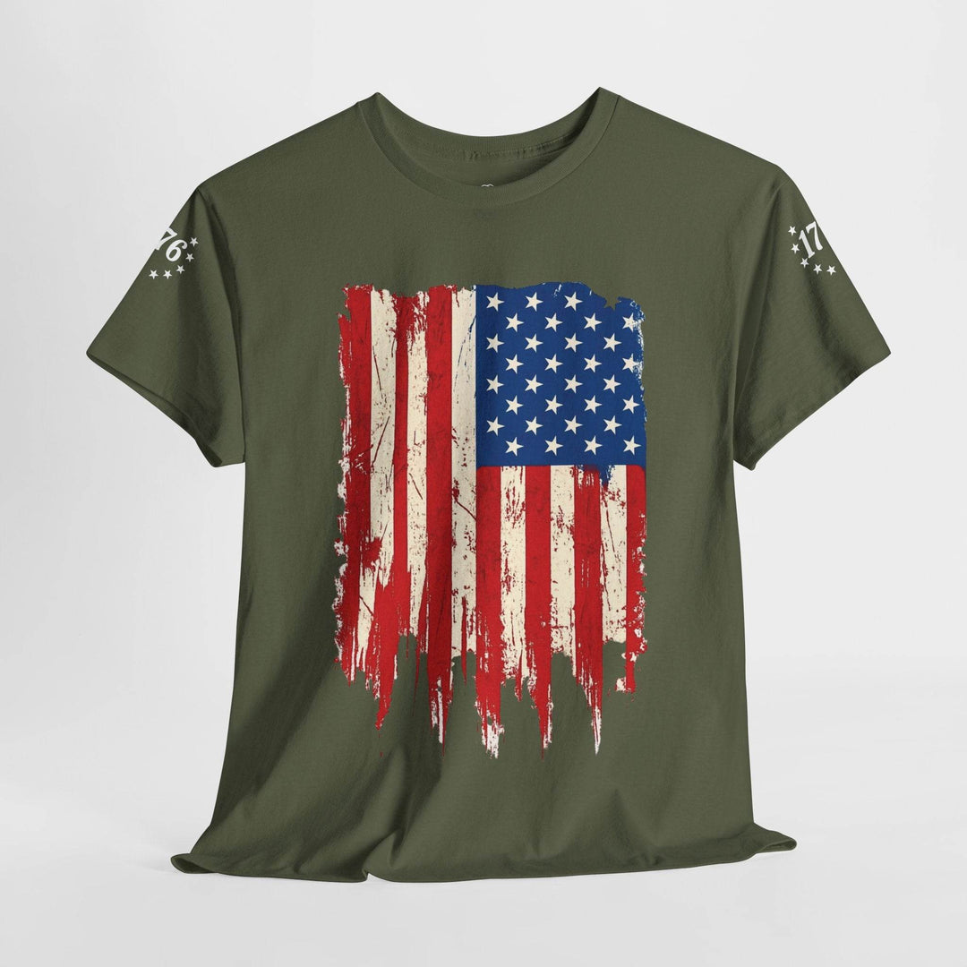 Distressed American Flag Shirt T-Shirt - Gutsy Garb