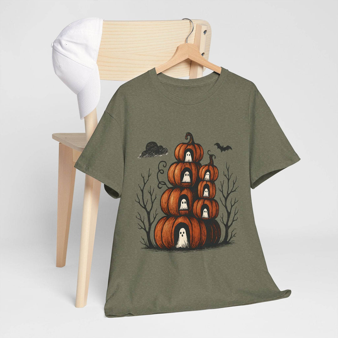 Halloween Pumpkin Ghost Shirt - Bold Halloween Tee - Gutsy Garb