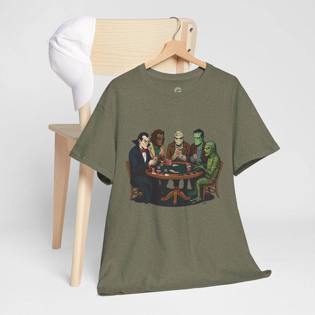 Spooky Monster Poker T-Shirt - Bold Graphic Tee - Gutsy Garb