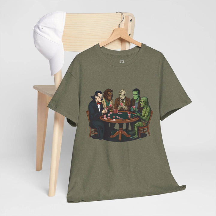 Spooky Monster Poker T-Shirt - Bold Graphic Tee - Gutsy Garb
