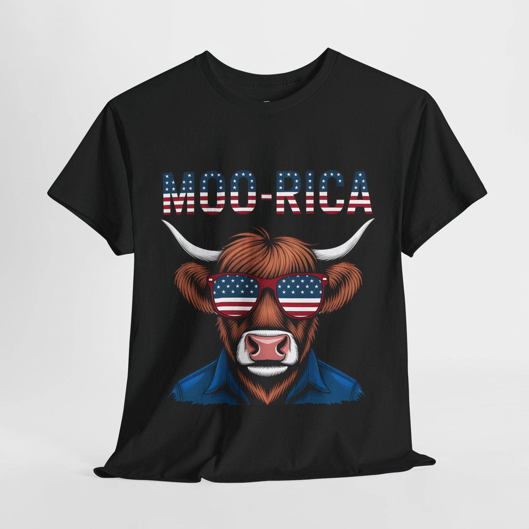 Patriotic Cow Graphic Tee with USA Design - Gutsy Garb