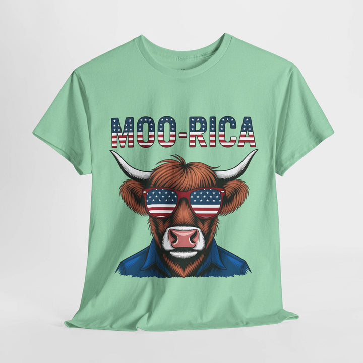 Patriotic Cow Graphic Tee with USA Design - Gutsy Garb