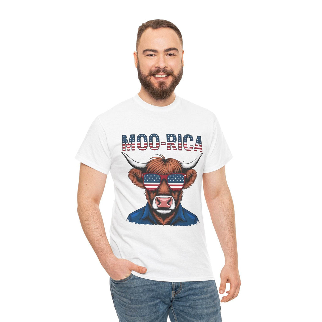 Patriotic Cow Graphic Tee with USA Design - Gutsy Garb