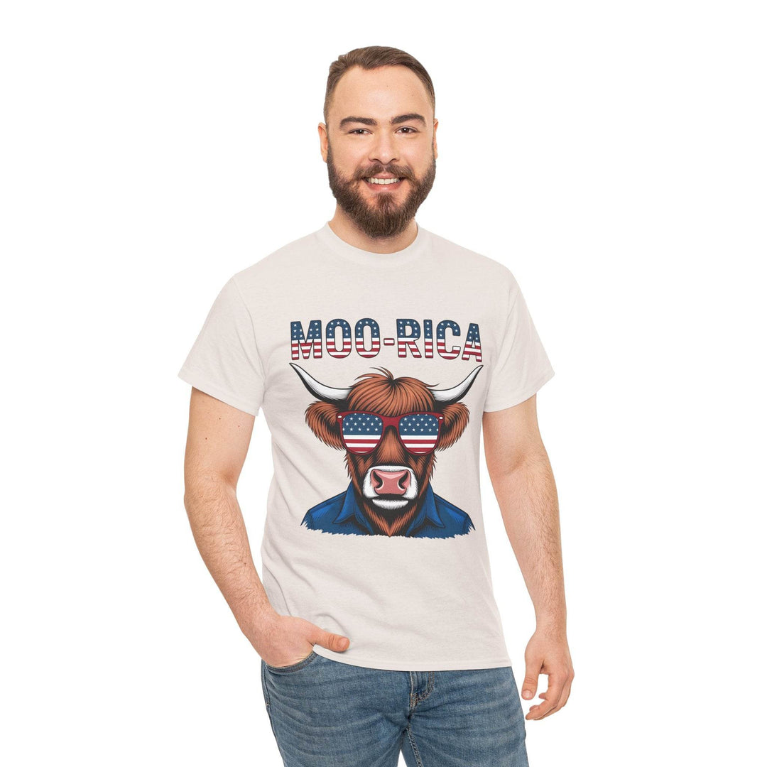 Patriotic Cow Graphic Tee with USA Design - Gutsy Garb