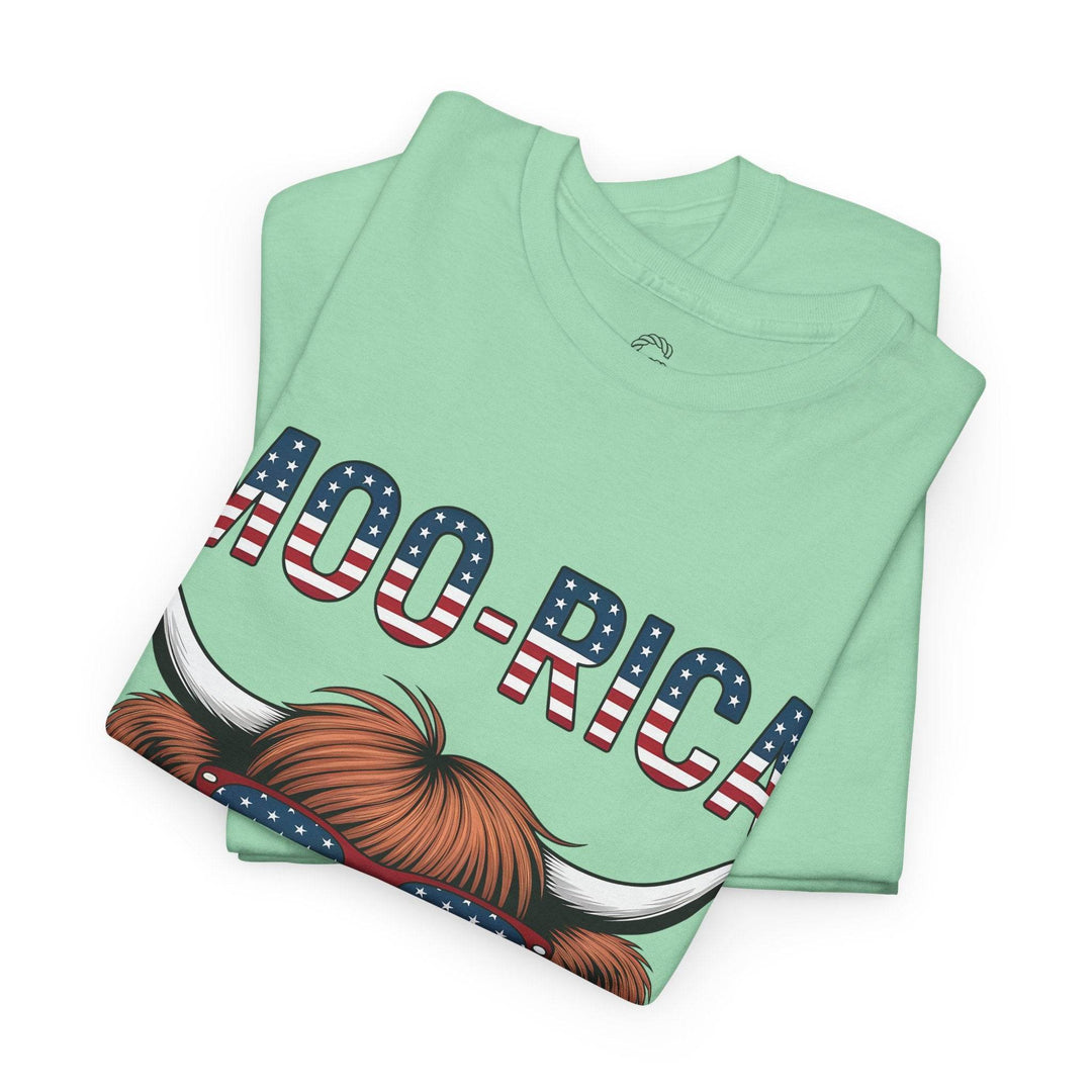 Patriotic Cow Graphic Tee with USA Design - Gutsy Garb