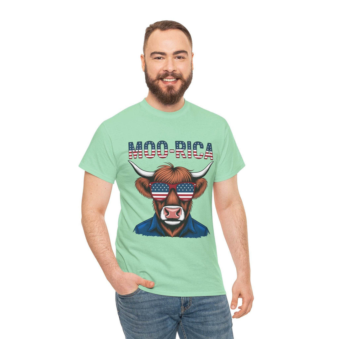Patriotic Cow Graphic Tee with USA Design - Gutsy Garb