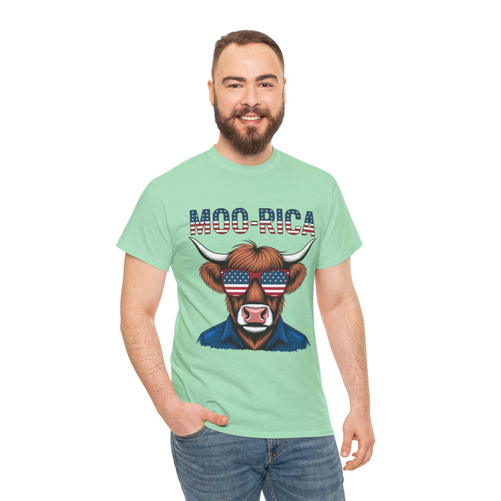 Patriotic Cow Graphic Tee with USA Design - Gutsy Garb
