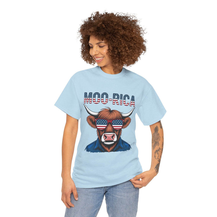 Patriotic Cow Graphic Tee with USA Design - Gutsy Garb