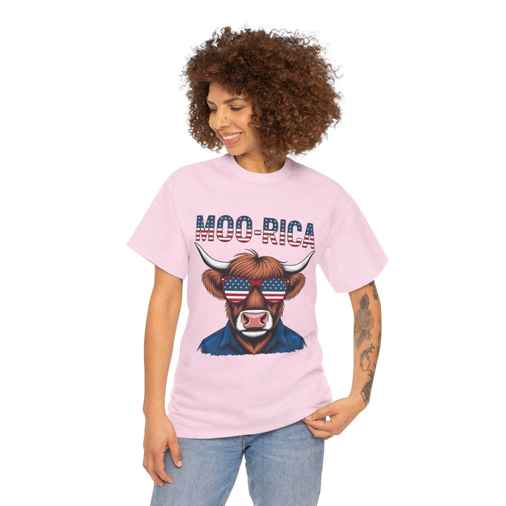 Patriotic Cow Graphic Tee with USA Design - Gutsy Garb