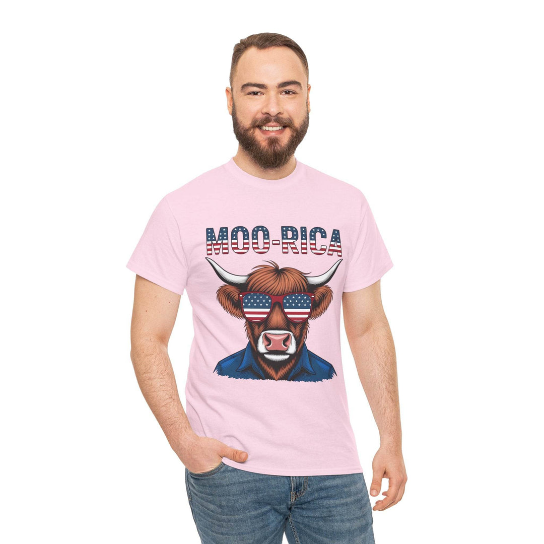 Patriotic Cow Graphic Tee with USA Design - Gutsy Garb