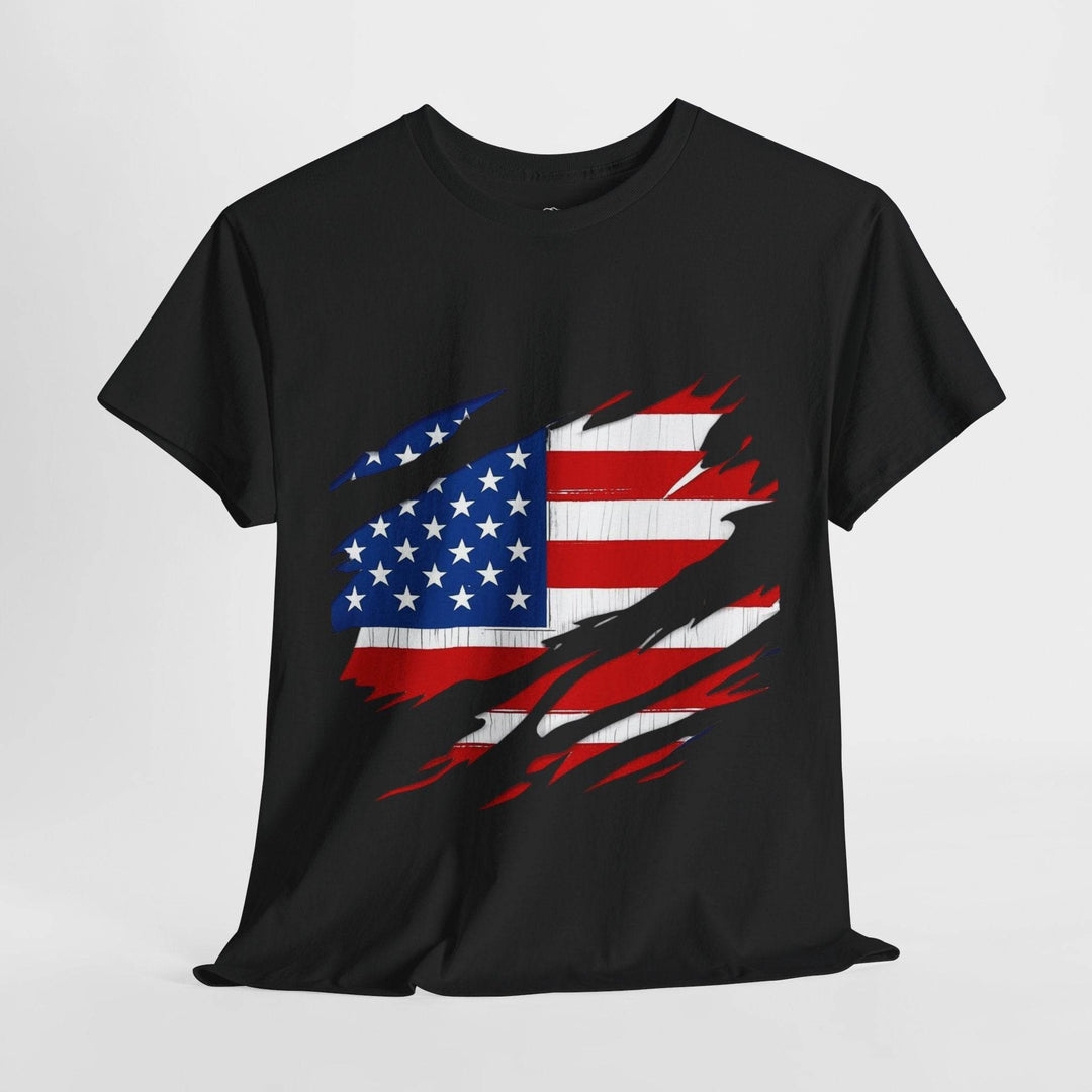 American Flag Reveal Graphic Tee - Bold & Edgy - Gutsy Garb