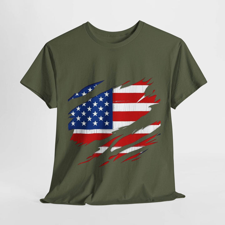 American Flag Reveal Graphic Tee - Bold & Edgy - Gutsy Garb