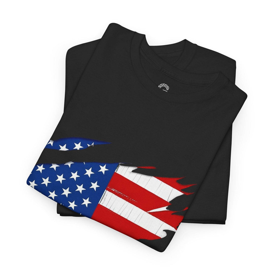 American Flag Reveal Graphic Tee - Bold & Edgy - Gutsy Garb