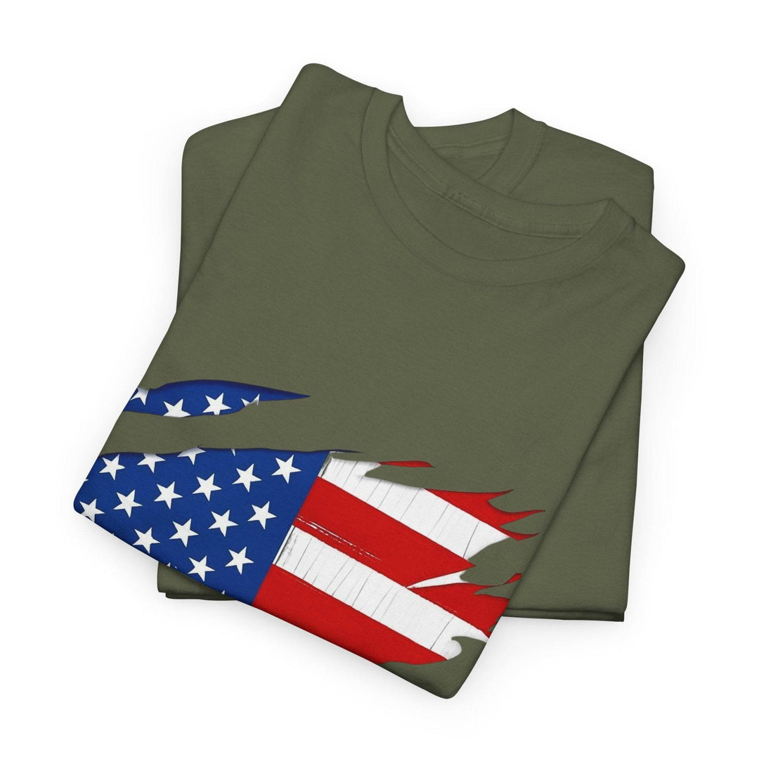American Flag Reveal Graphic Tee - Bold & Edgy - Gutsy Garb