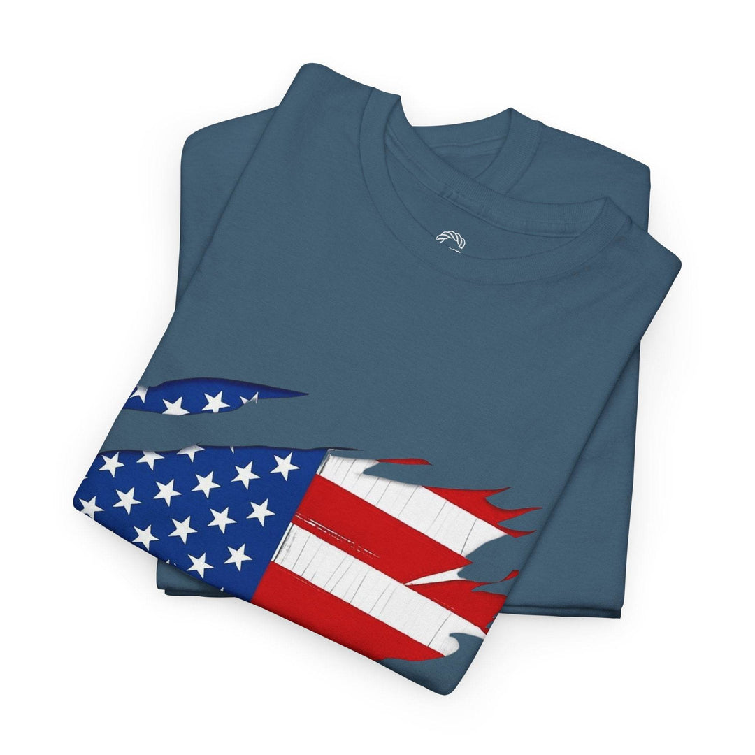 American Flag Reveal Graphic Tee - Bold & Edgy - Gutsy Garb