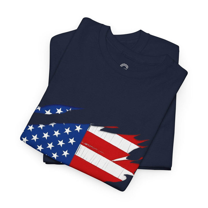 American Flag Reveal Graphic Tee - Bold & Edgy - Gutsy Garb