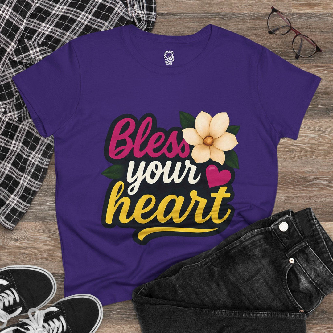Bless Your Heart Cotton Tee - Soft & Stylish - Gutsy Garb