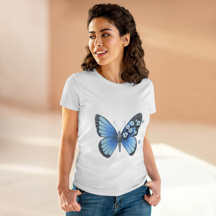 Butterfly Graphic Tee - Bold Blue Design - Gutsy Garb