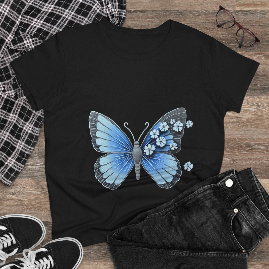 Butterfly Graphic Tee - Bold Blue Design - Gutsy Garb