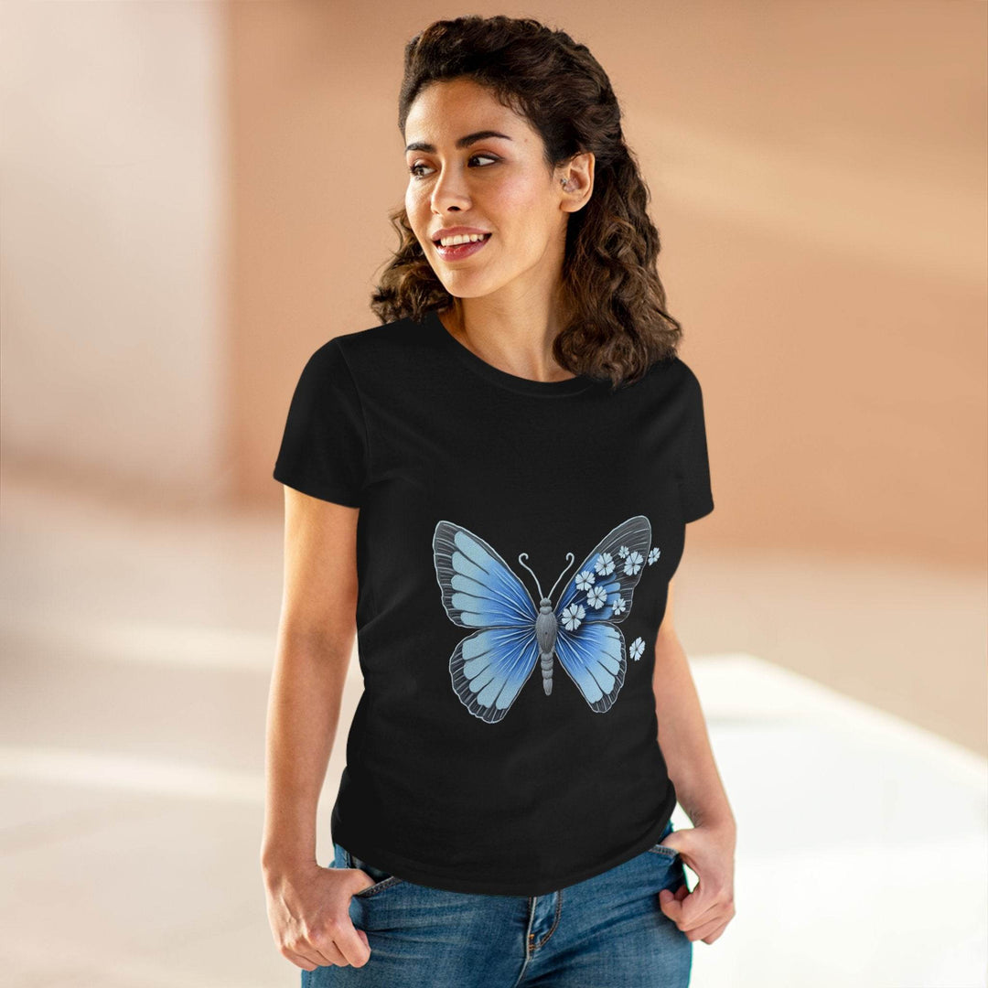 Butterfly Graphic Tee - Bold Blue Design - Gutsy Garb
