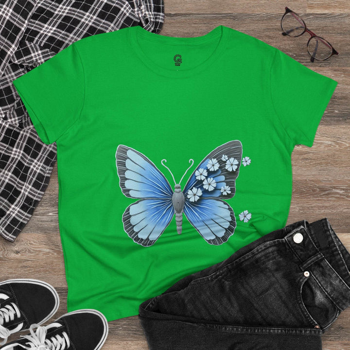 Butterfly Graphic Tee - Bold Blue Design - Gutsy Garb
