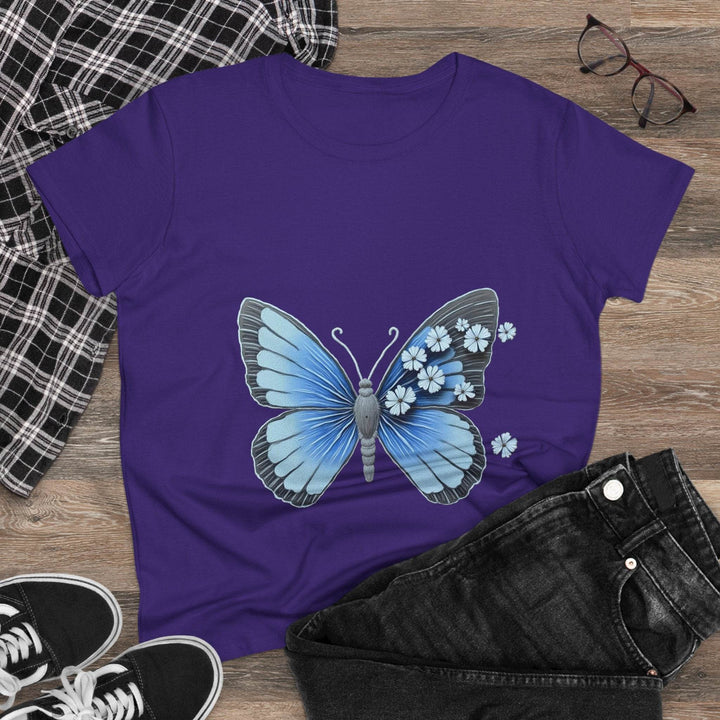 Butterfly Graphic Tee - Bold Blue Design - Gutsy Garb