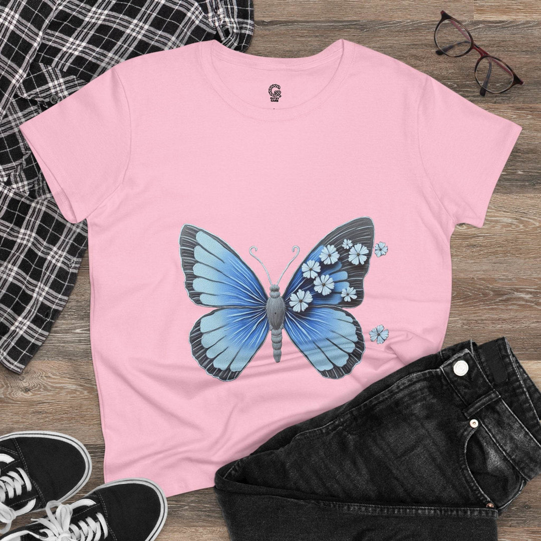 Butterfly Graphic Tee - Bold Blue Design - Gutsy Garb