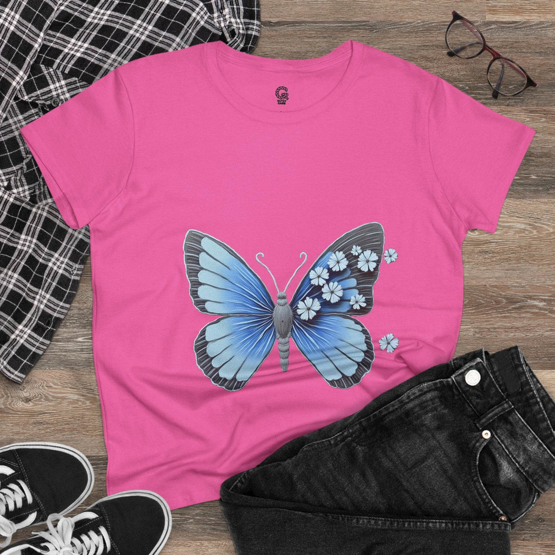 Butterfly Graphic Tee - Bold Blue Design - Gutsy Garb