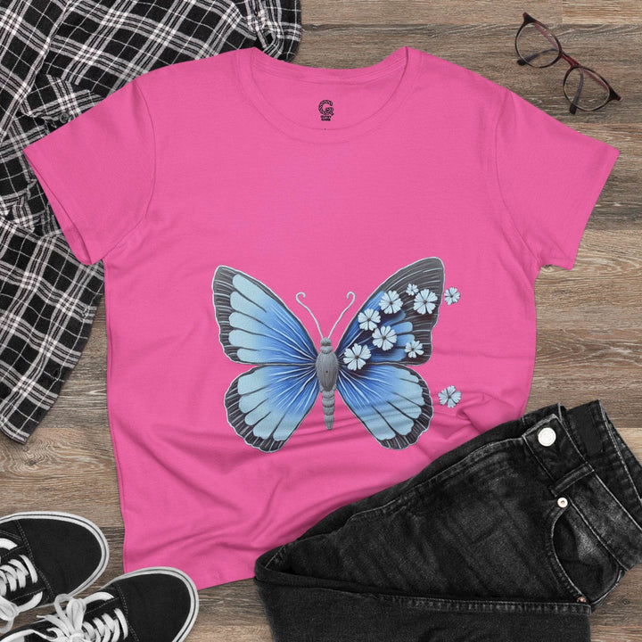 Butterfly Graphic Tee - Bold Blue Design - Gutsy Garb