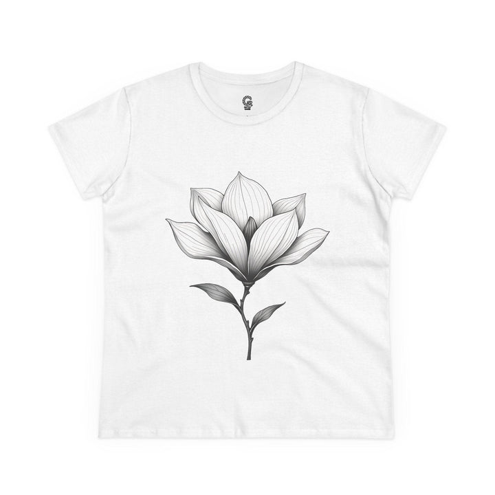Magnolia Flower Graphic Tee - Bold Style - Gutsy Garb