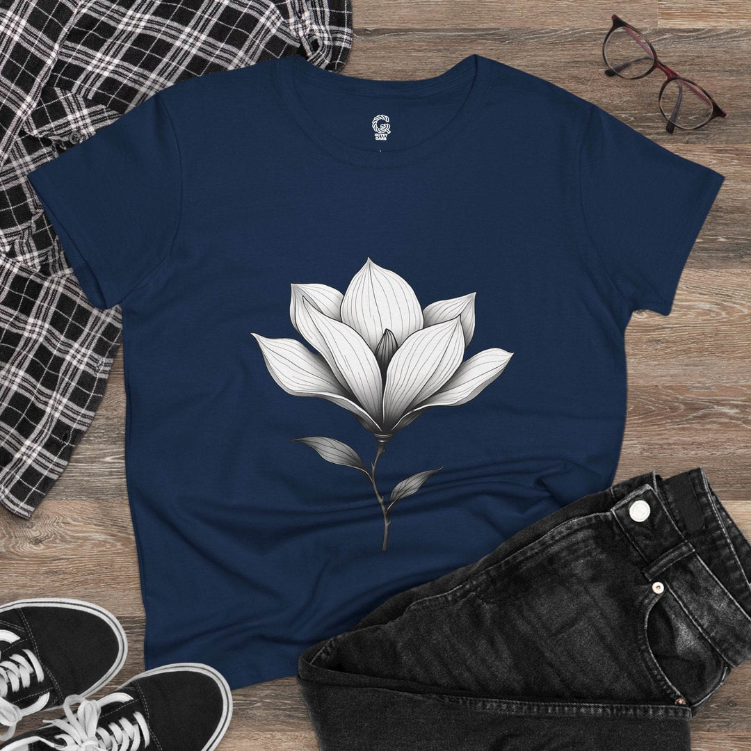 Magnolia Flower Graphic Tee - Bold Style - Gutsy Garb