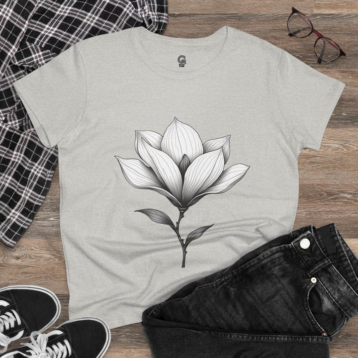 Magnolia Flower Graphic Tee - Bold Style - Gutsy Garb