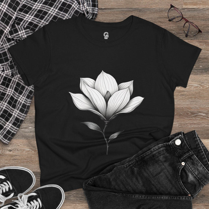 Magnolia Flower Graphic Tee - Bold Style - Gutsy Garb