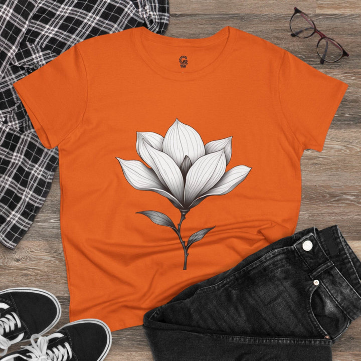Magnolia Flower Graphic Tee - Bold Style - Gutsy Garb