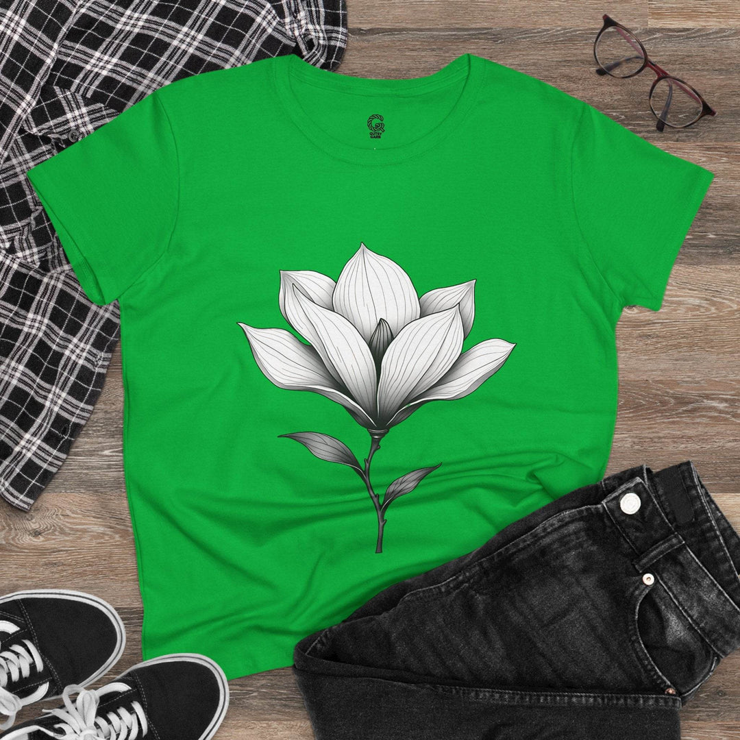 Magnolia Flower Graphic Tee - Bold Style - Gutsy Garb