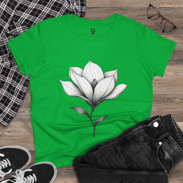 Magnolia Flower Graphic Tee - Bold Style - Gutsy Garb