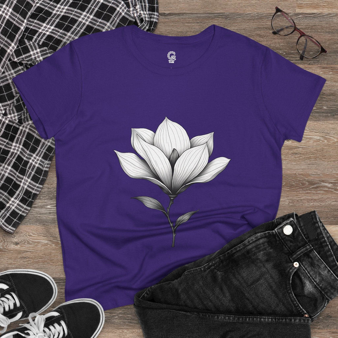 Magnolia Flower Graphic Tee - Bold Style - Gutsy Garb