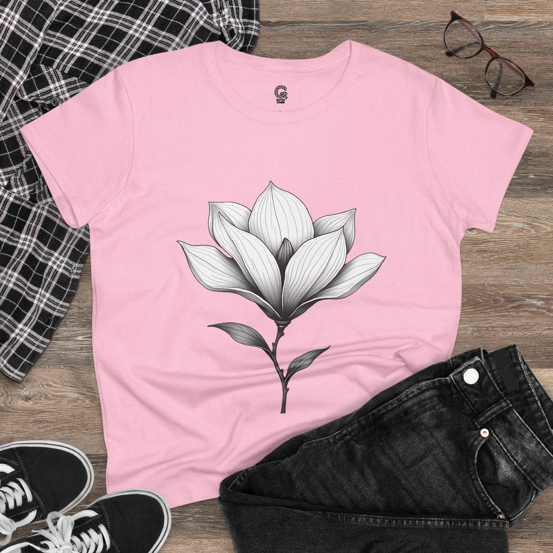 Magnolia Flower Graphic Tee - Bold Style - Gutsy Garb