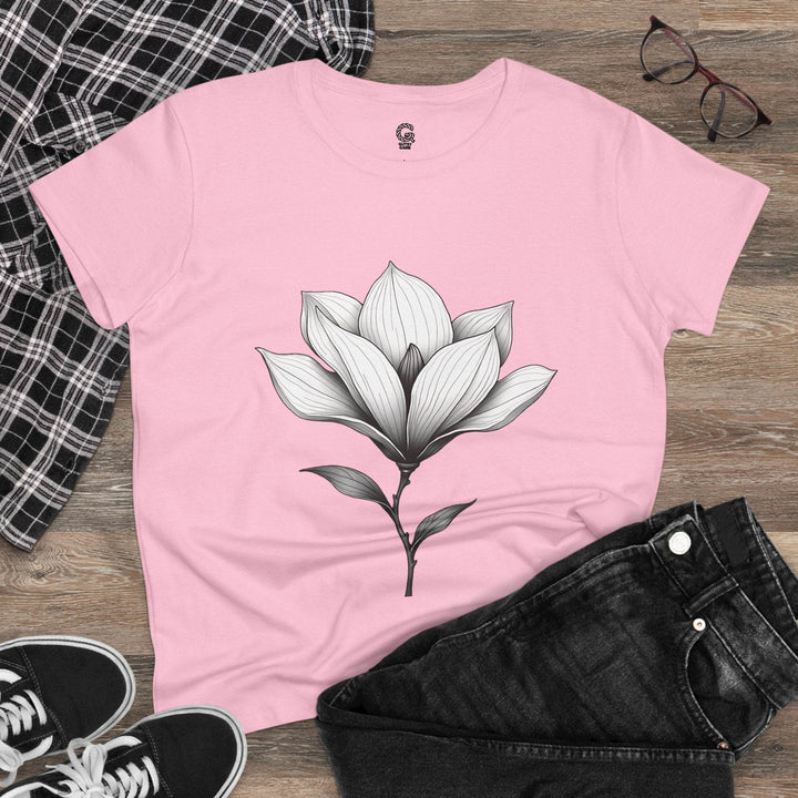 Magnolia Flower Graphic Tee - Bold Style - Gutsy Garb