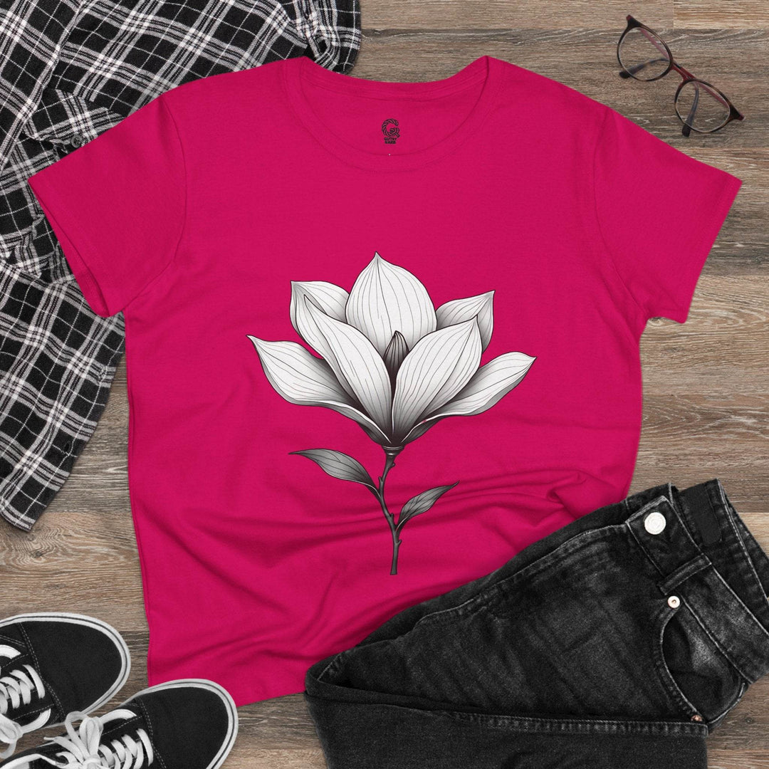Magnolia Flower Graphic Tee - Bold Style - Gutsy Garb