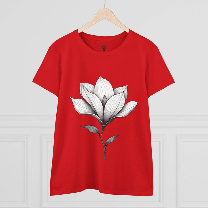 Magnolia Flower Graphic Tee - Bold Style - Gutsy Garb