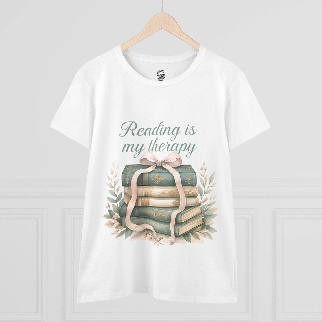 Reading Is My Therapy Shirt with Book Design - Gutsy Garb